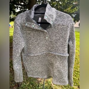 Latched mama gray sweater knit sweatshirt